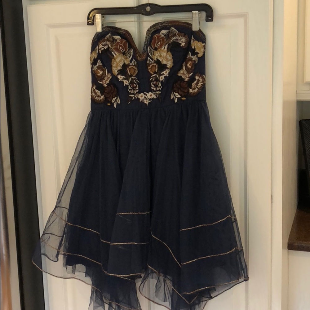 Free People tulle and embroidered dress